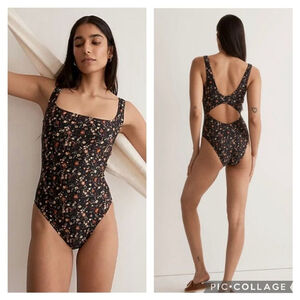 Madewell Cutout One-Piece Floral Swimsuit 4X NWT
